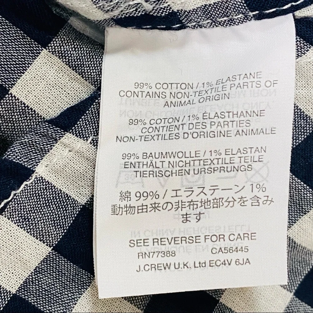 J. Crew Classic-fit Boy Shirt in Crinkle Gingham (size 4P)